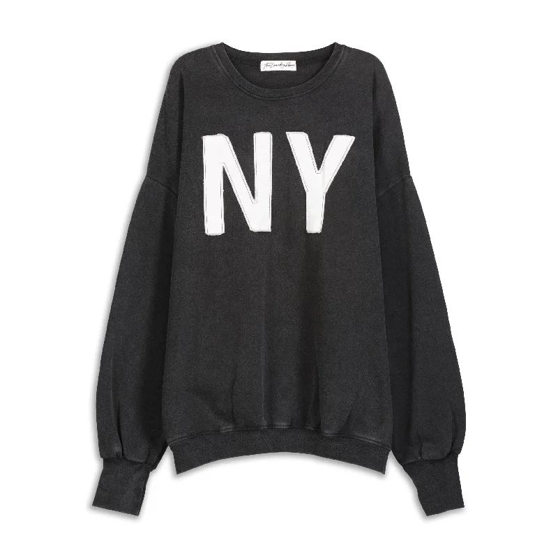 Pullover sweater with diamond pattern -Big In NY - Jump Jumper - Black Snow