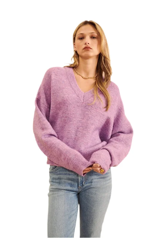 Pullover sweater with swirl cuffs -Charlie Sweater I Candy Floss