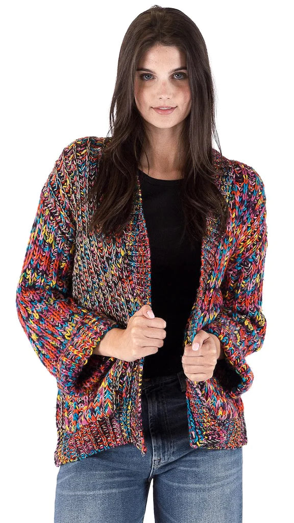 Cardigan with low collar -Colene Cardigan