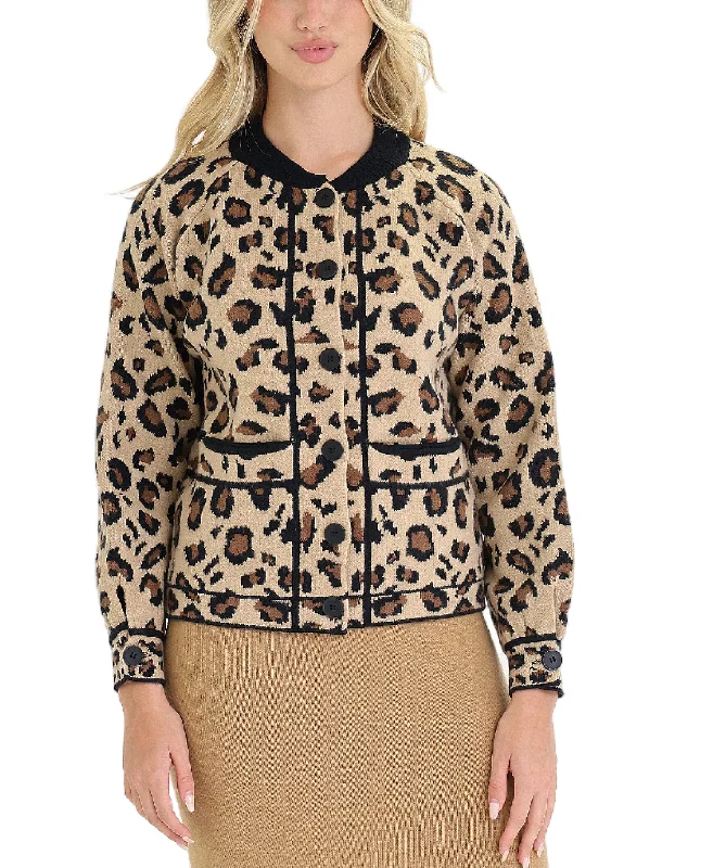 Cardigan for summer walks -Leopard Cardigan Sweater