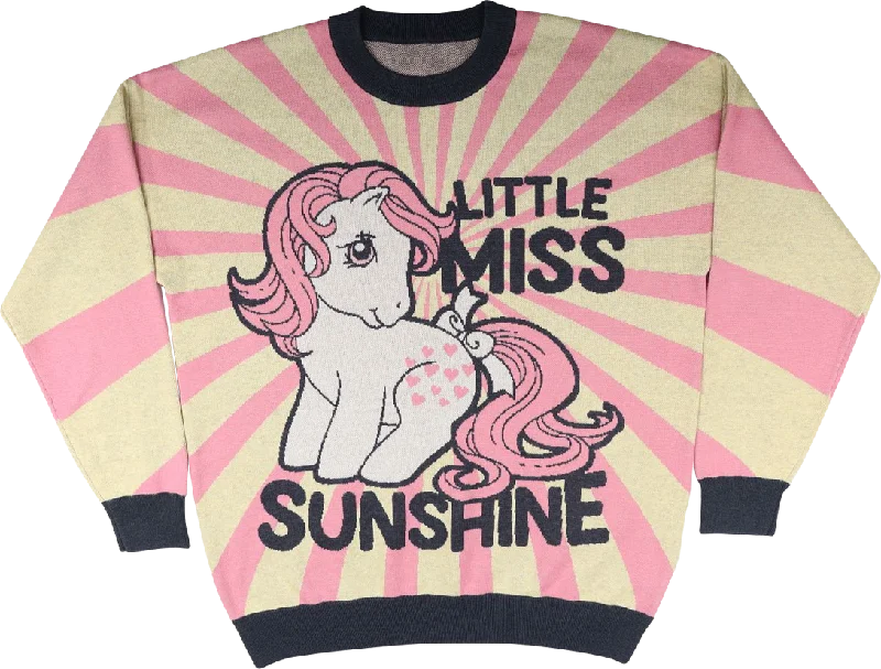 Pullover sweater with star hem -Little Miss Sunshine My Little Pony Knitted Sweater