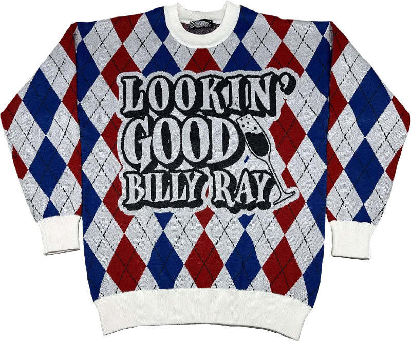 Pullover sweater for spring walks -Lookin' Good Billy Ray Trading Places Knitted Sweater