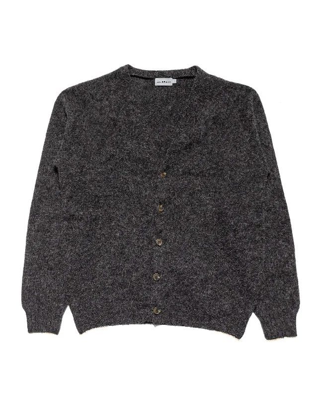 Cardigan with block hem -Lost & Found Shaggy Cardigan Smoulder