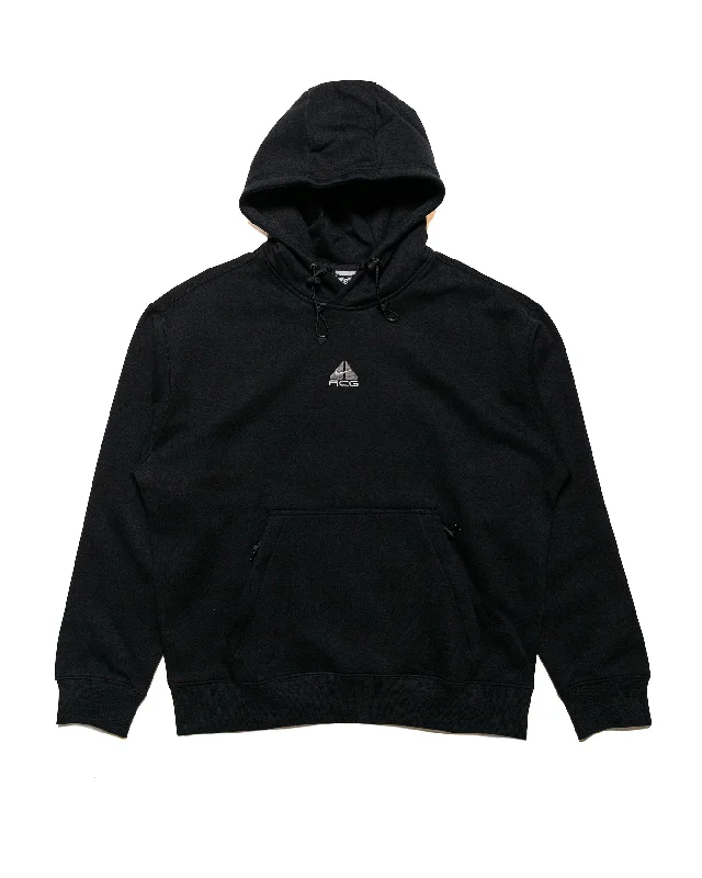 Pullover sweater for school outings -Nike ACG Therma-Fit Tuff Fleece Pullover Hoodie Black