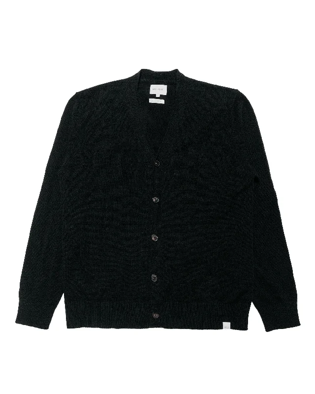 Cardigan for fall trips -Norse Projects Standard Merino Lambswool Cardigan Black