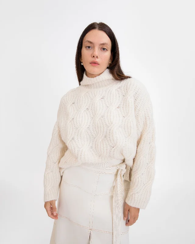 Pullover sweater with wide hem -Opaline Sweater