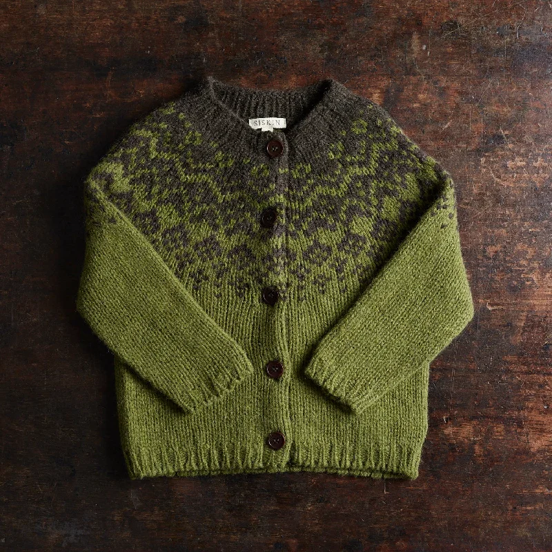 Cardigan for winter layering -Fauna Cardigan - Lambswool - Juniper