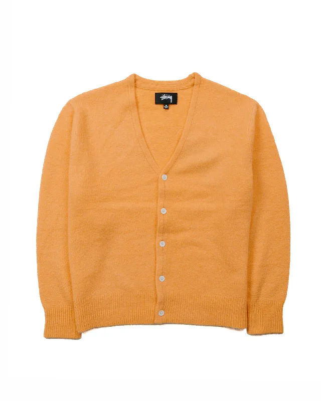 Cardigan for school walks -Stüssy Brushed Cardigan Peach