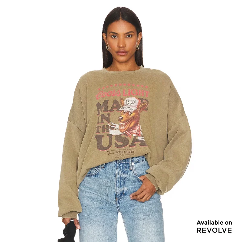 Pullover sweater for outdoor nights -Beer Wolf Usa - Jump Jumper - Camel Gold