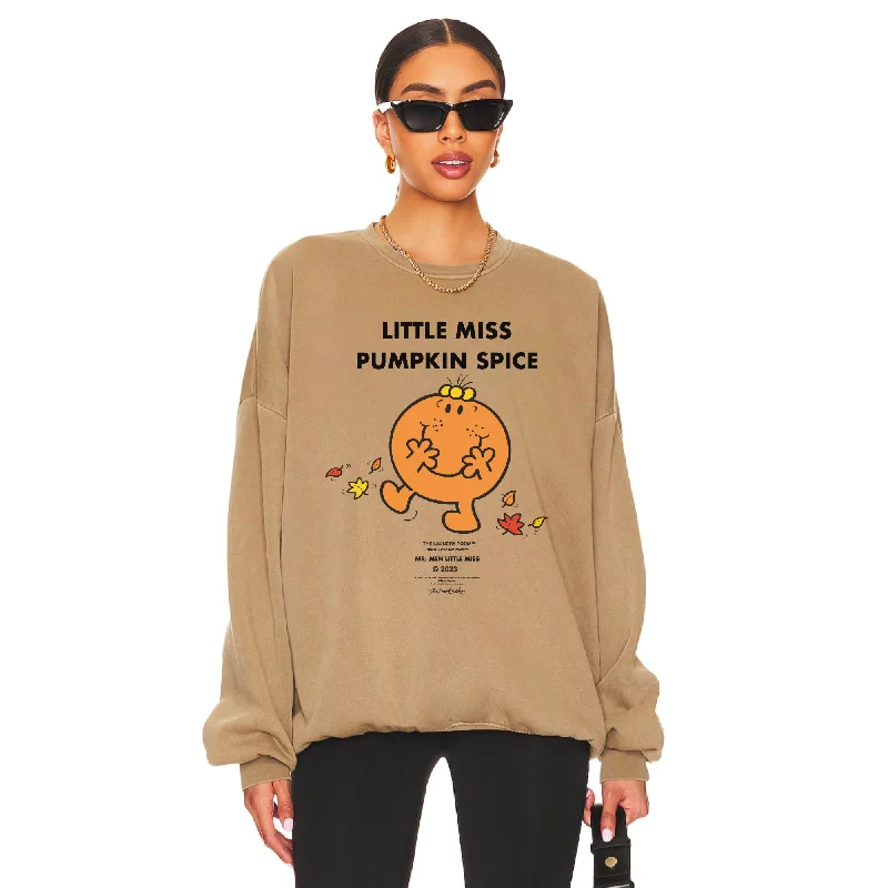 Pullover sweater for festive trips -Little Miss Pumpkin Spice - Jump Jumper - Camel Gold