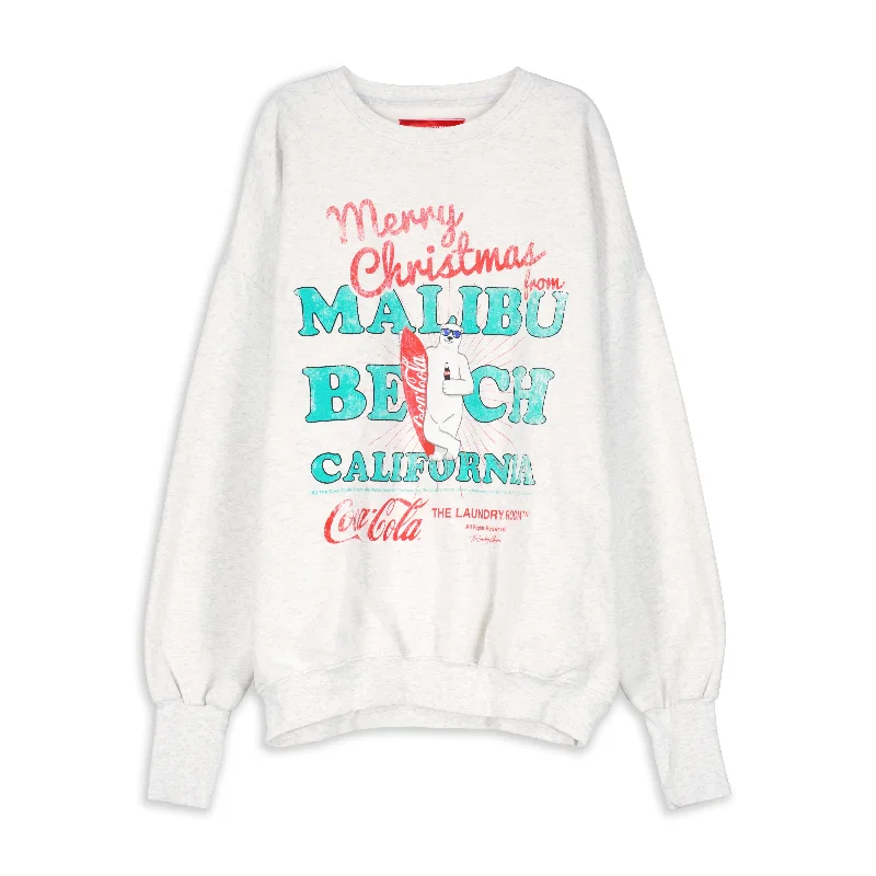 Pullover sweater for beach vacations -Malibu Beach Christmas - Jump Jumper - Pebble Heather