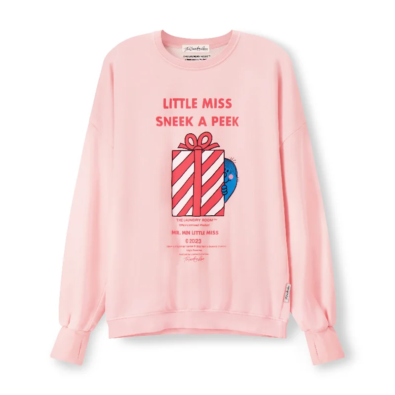 Pullover sweater with front tie -Little Miss Sneek A Peek - Jump Jumper - Blush Pink