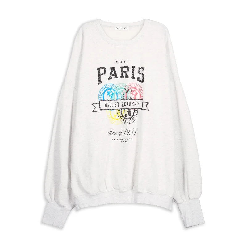 Pullover sweater for fall trips -Paris Ballet Academy  - Jump Jumper - Pebble Heather