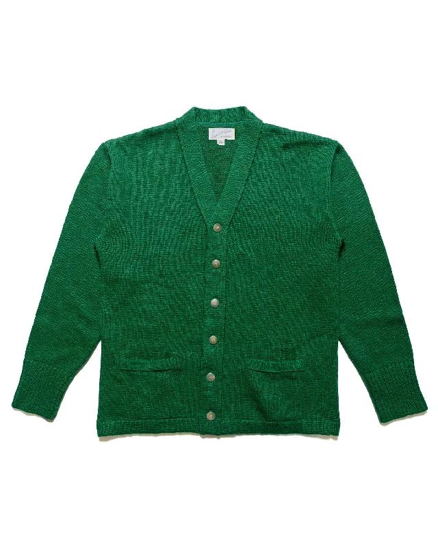 Cardigan for summer nights -The Real McCoy's MC24016 Cotton Summer Cardigan Green