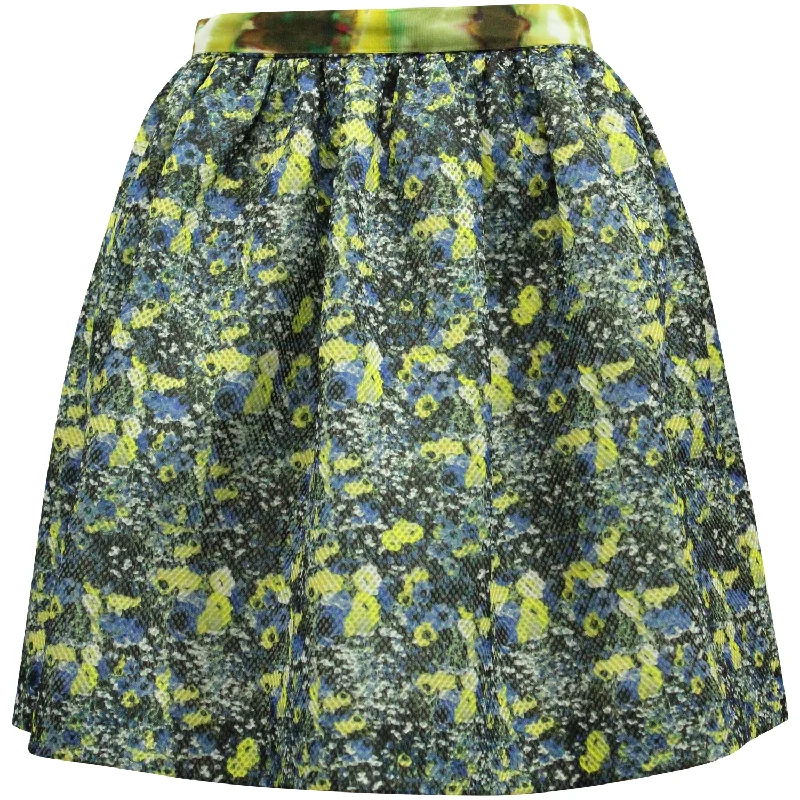 White maxi skirts clean -MSGM Printed Skirt in Multicolor Polyester