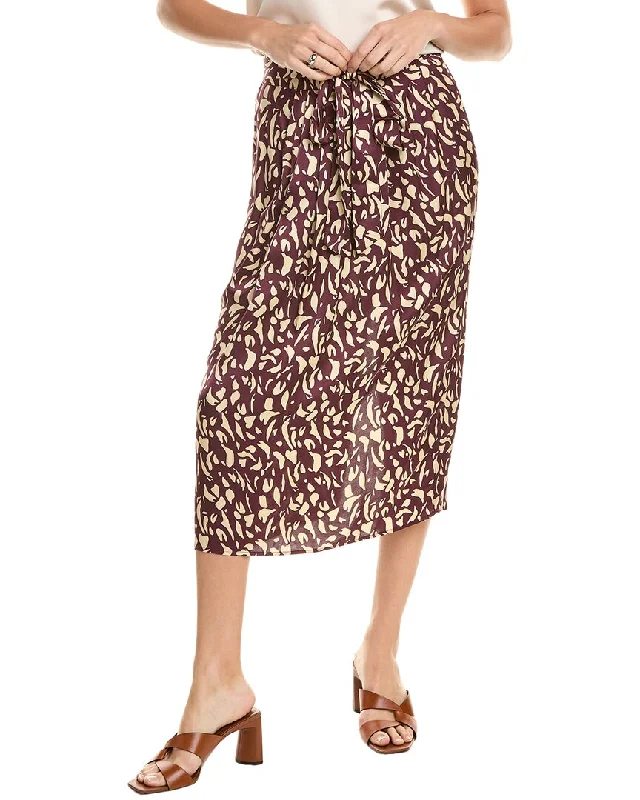 White maxi skirts clean -Velvet by Graham & Spencer Juno Printed Satin Skirt