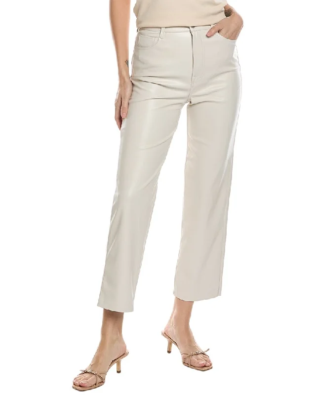 High-waisted dress pants modern -7 For All Mankind Logan Stovepipe Bone Straight Jean