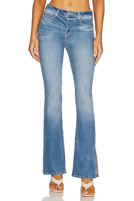 Stretch chino pants comfy -Abilene Hr Baby Boot Slit Jean In Alamo