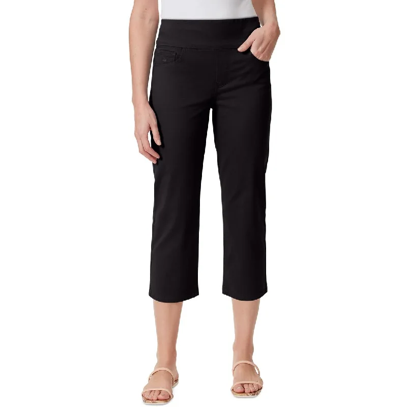 Track pants for sports -Amanda Womens High Rise Crop Capri Jeans