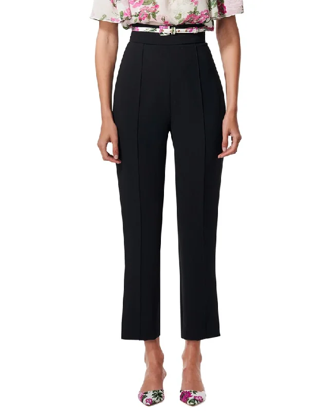 Cropped dress pants chic -Carolina Herrera High Waisted Wool-Blend Skinny Pant