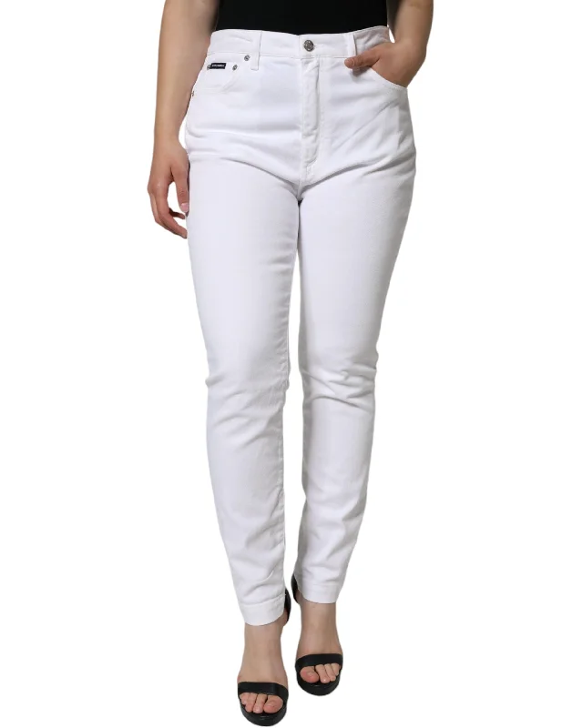 Mid-rise skinny jeans pants relaxed -Dolce & Gabbana  Cotton Stretch AUDREY Skinny Women's Jeans