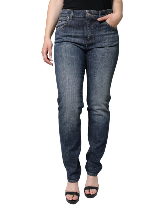 Slim-fit dress pants sharp -Dolce & Gabbana   Cotton Stretch Skinny  Women's Jeans