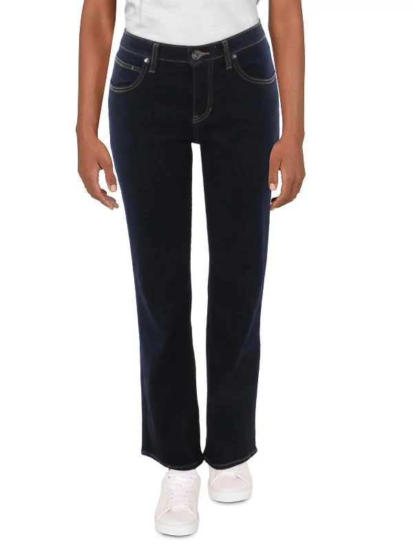 Mid-rise dress pants balanced -Eloise Womens Denim Dark Was Bootcut Jeans