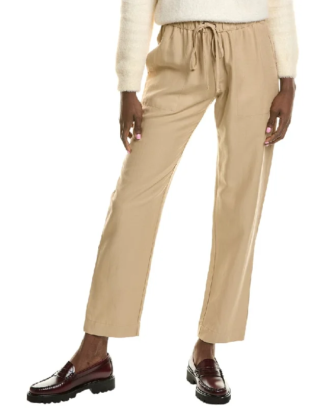 Tech pants smart design -Enza Costa Twill Linen-Blend Easy Pant