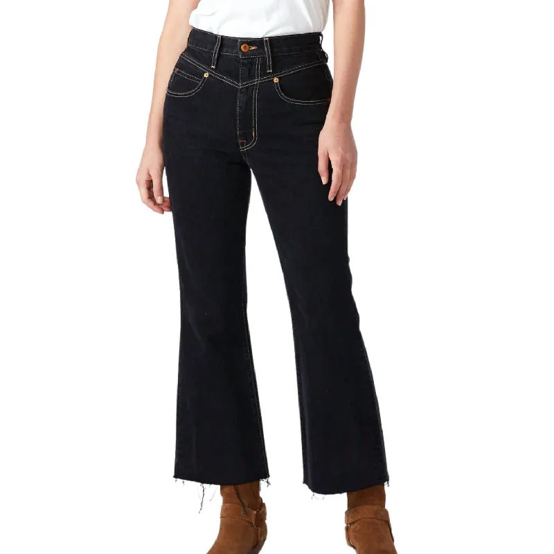 Quilted dress pants warm -Frankie Double Yoke Jean In Night Flight