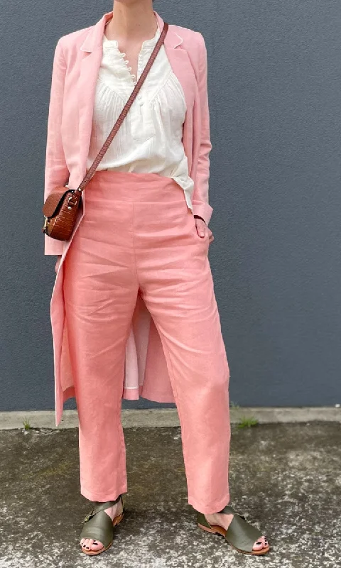 Striped chino pants bold -HOSS Pink  Beth Linen Pant