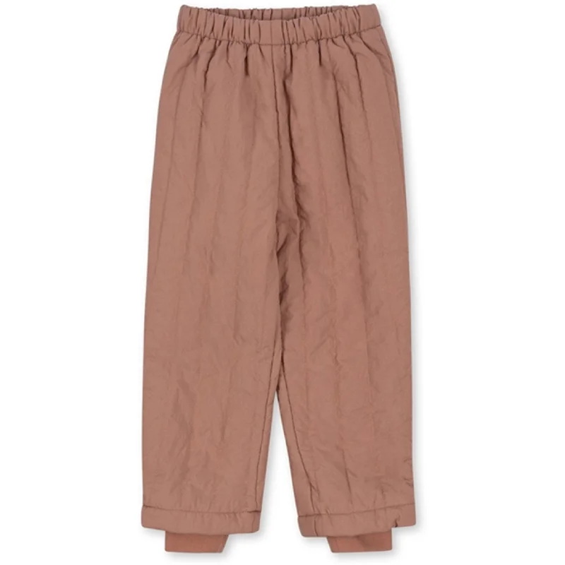 Twill jogger pants durable -Konges Sløjd Juno Thermo Pants Cameo Brown