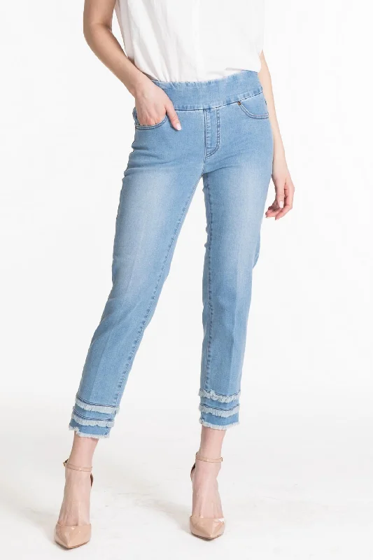 Maternity pants comfy fit -Leave Me Jean In Mid Indigo