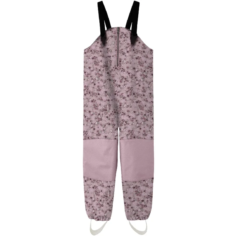 Cargo track pants cool -Name It Mauve Shadows Alfa08 Softshell Bib Pants Flower