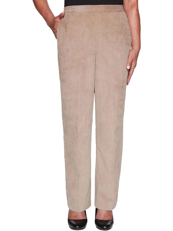 Ankle-length skinny jeans pants sleek -Plus  Dover Cliffs Womens Ribbed Corduroy Straight Leg Pants