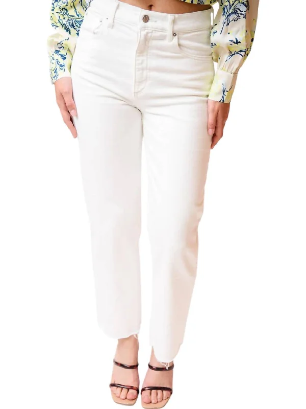 Stretch skinny pants flexible -Sabine Straight Leg Jeans In White