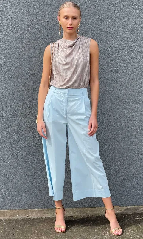 Mid-rise dress pants comfy -Second Female Siren Pant - Sky Blue