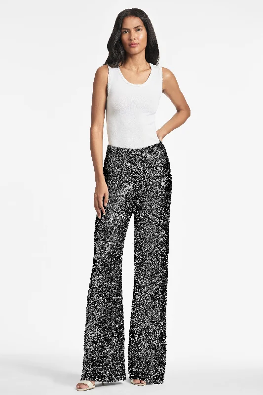 Camouflage skinny jeans pants trendy -Alli Pant - Black Sequins