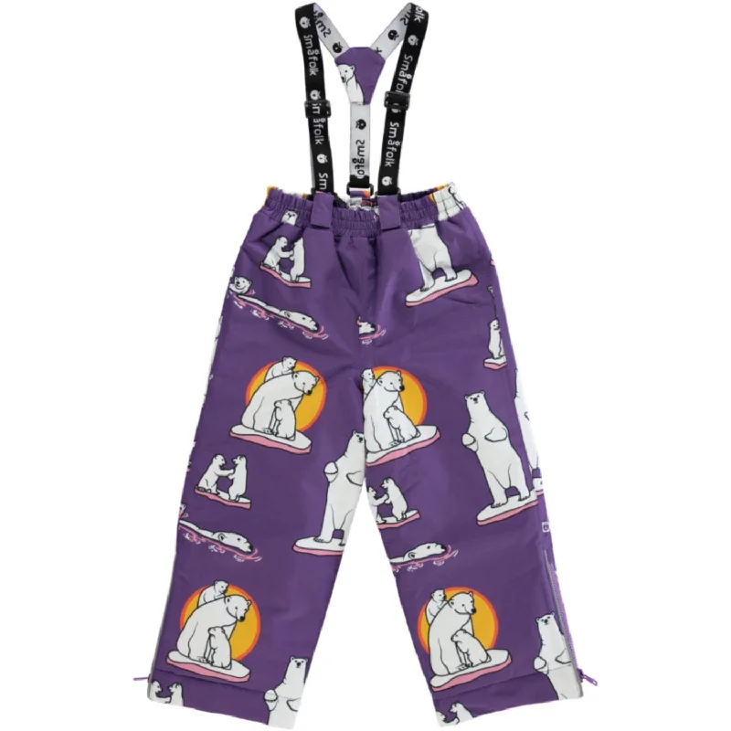 Slim-fit chino pants sleek -Småfolk Purple Heart Snow Pants With Polar Bears