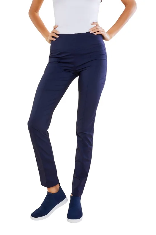 Wide-leg skinny jeans pants unique -Sonia Pant In Navy