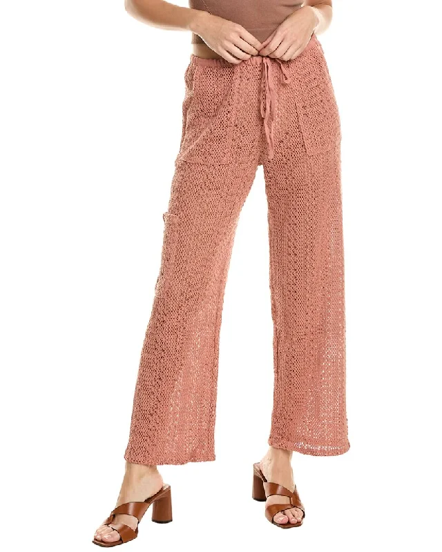 High-rise skinny jeans pants flattering -Splendid Finley Crochet Pant