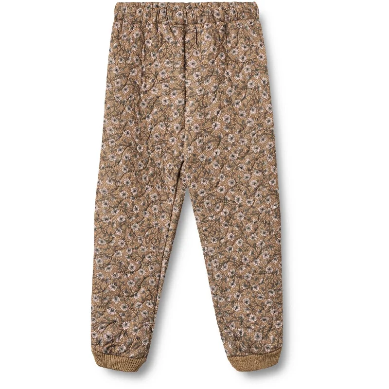 Grey dress pants neutral -Wheat Caramel Anemones Thermo Pants Alex