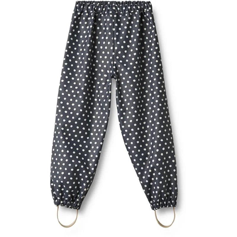 Quilted jogger pants warm -Wheat Rain Trousers Olo Ink Dots