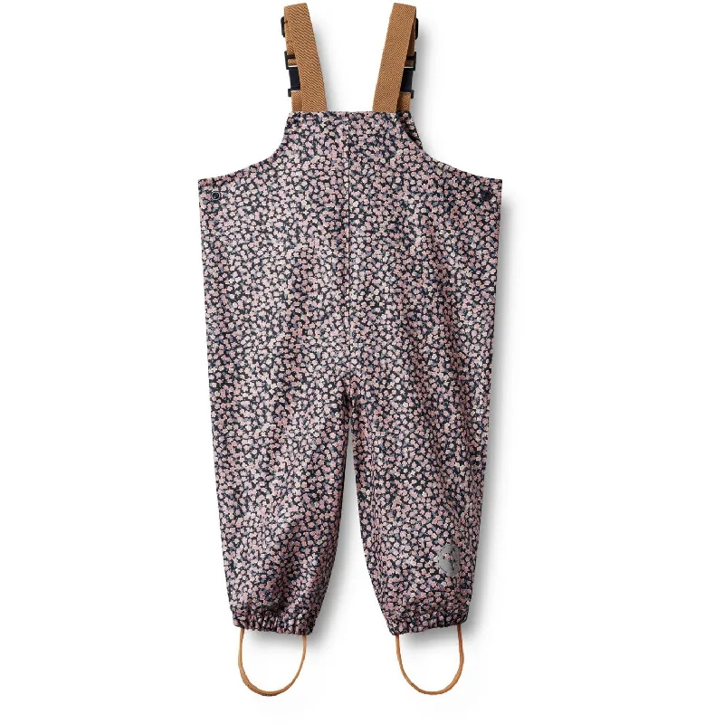 High-waisted dress pants elegant -Wheat Rainy Flowers Rainwear Charlo Overall