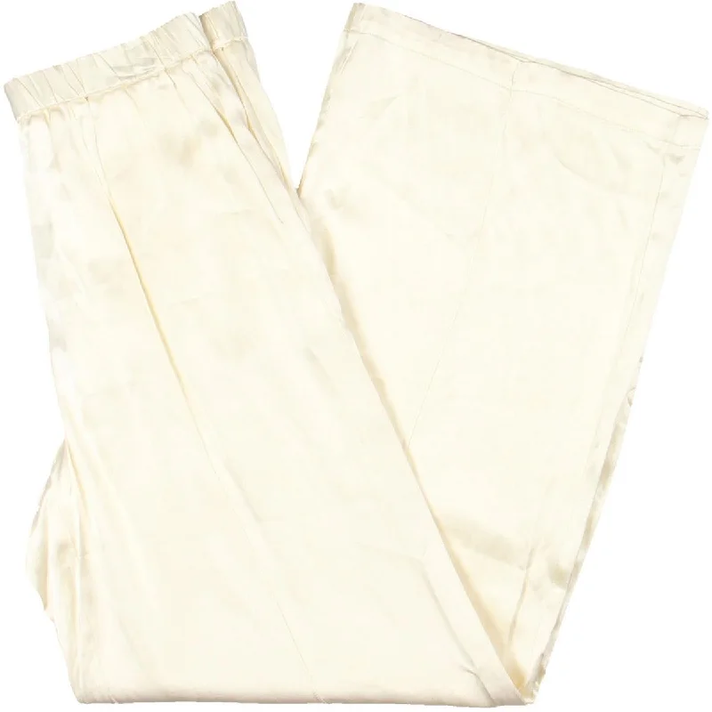 Twill skinny jeans pants tough -Womens Satin Wide Leg Wide Leg Pants