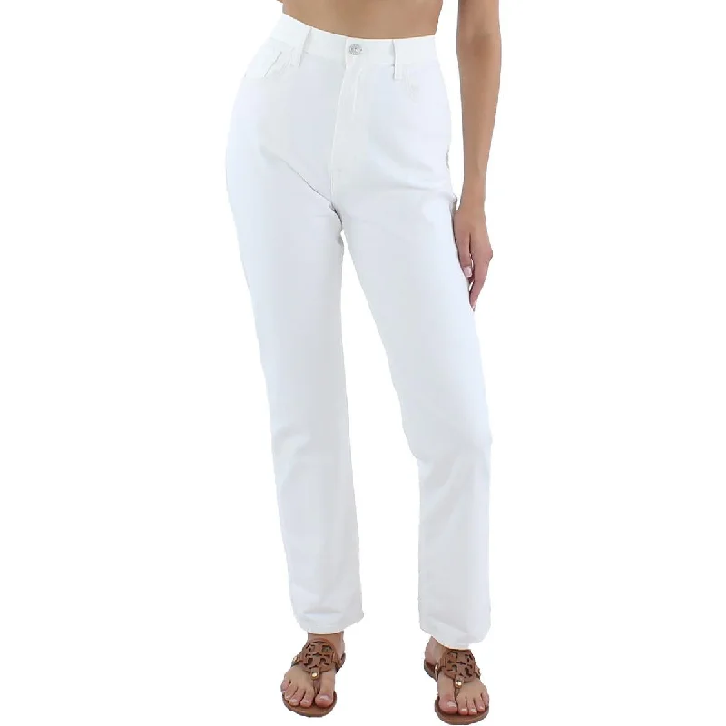 High-waisted cargo pants utility -Womens Textured High Rise Straight Leg Jeans